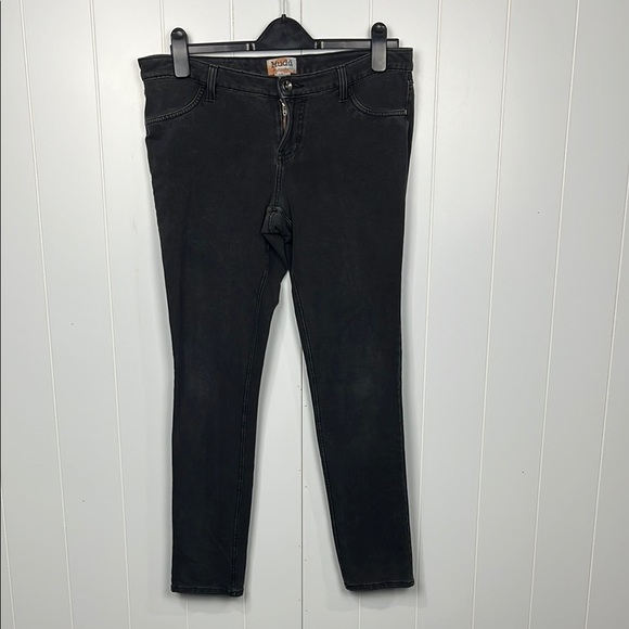 Mudd Womens Jeans 13 Black Skinny Back Pockets Zip/Button Fly Stretch Stylish - Picture 1 of 12